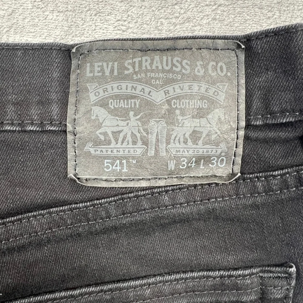 Levi's 541 Athletic Taper Jeans Men 34x30 Black Denim Pants
